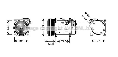 AVA QUALITY COOLING Компрессор, кондиционер VWK281